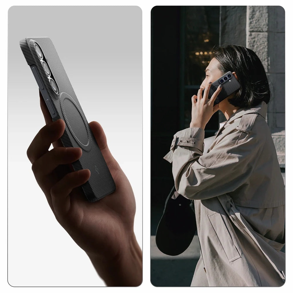 Husa de protectie Spigen Air Skin Aramid MagFit compatibil cu Samsung Galaxy S26, Negru