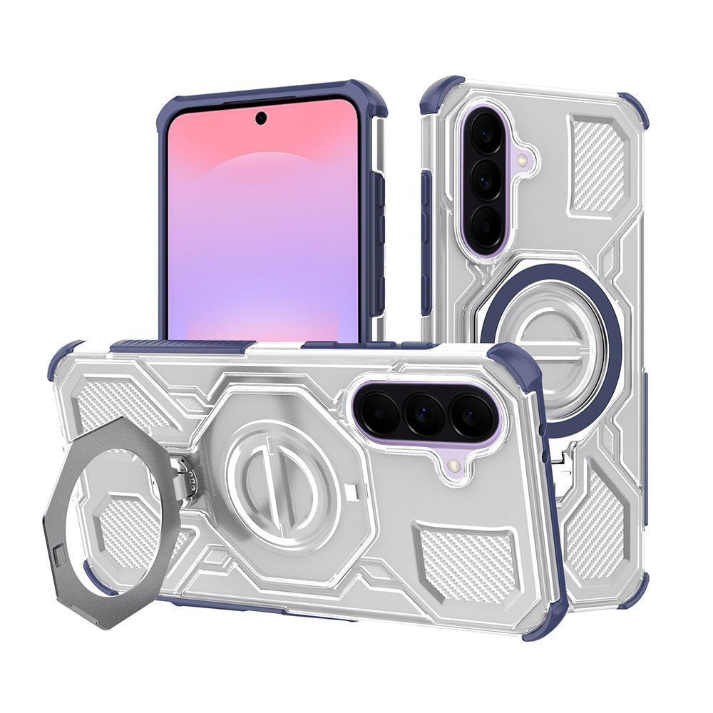 Husa de protectie Techsuit Carbon Shield PRO compatibil cu Samsung Galaxy A37 5G, Albastru Transparent