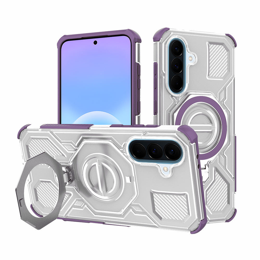 Husa de protectie Techsuit Carbon Shield PRO compatibil cu Samsung Galaxy A57 5G, Mov Transparent