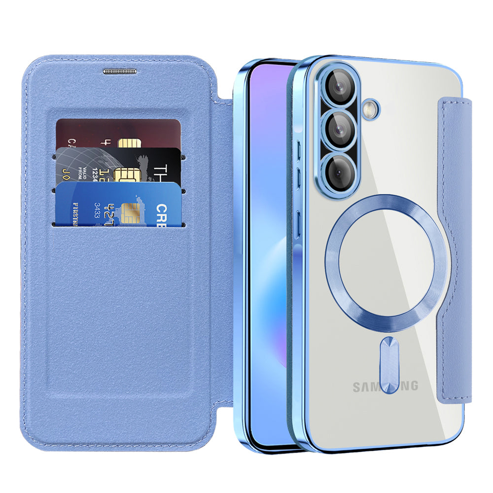 Husa de protectie Techsuit SmartMag Book compatibil cu Samsung Galaxy A57 5G, Albastru Deschis