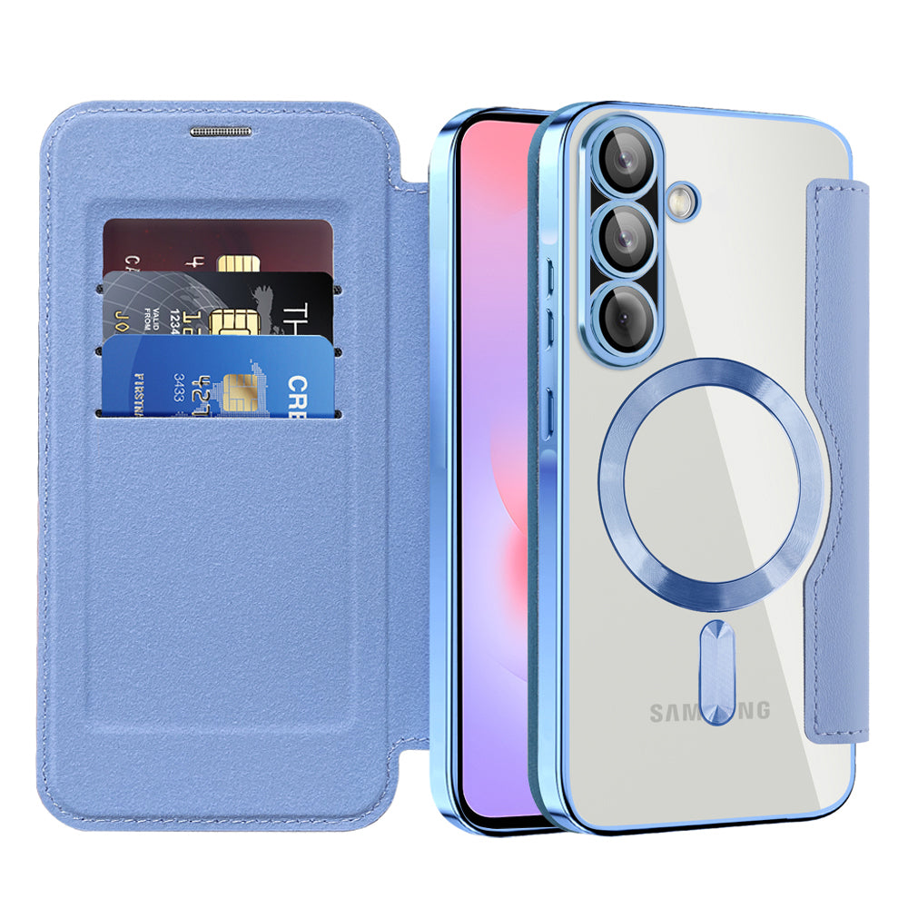 Husa de protectie Techsuit SmartMag Book compatibil cu Samsung Galaxy A37 5G, Albastru Deschis
