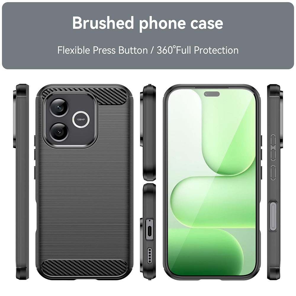 Husa de protectie Techsuit Carbon Silicone compatibil cu Honor 600 Lite, Negru