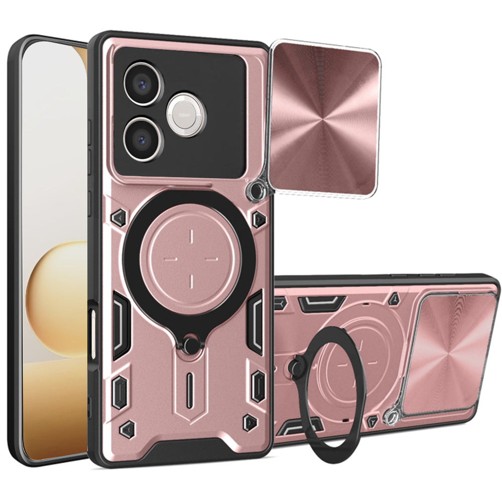 Husa de protectie Techsuit CamGuard Pro compatibil cu Honor 600 Lite, Roz Auriu