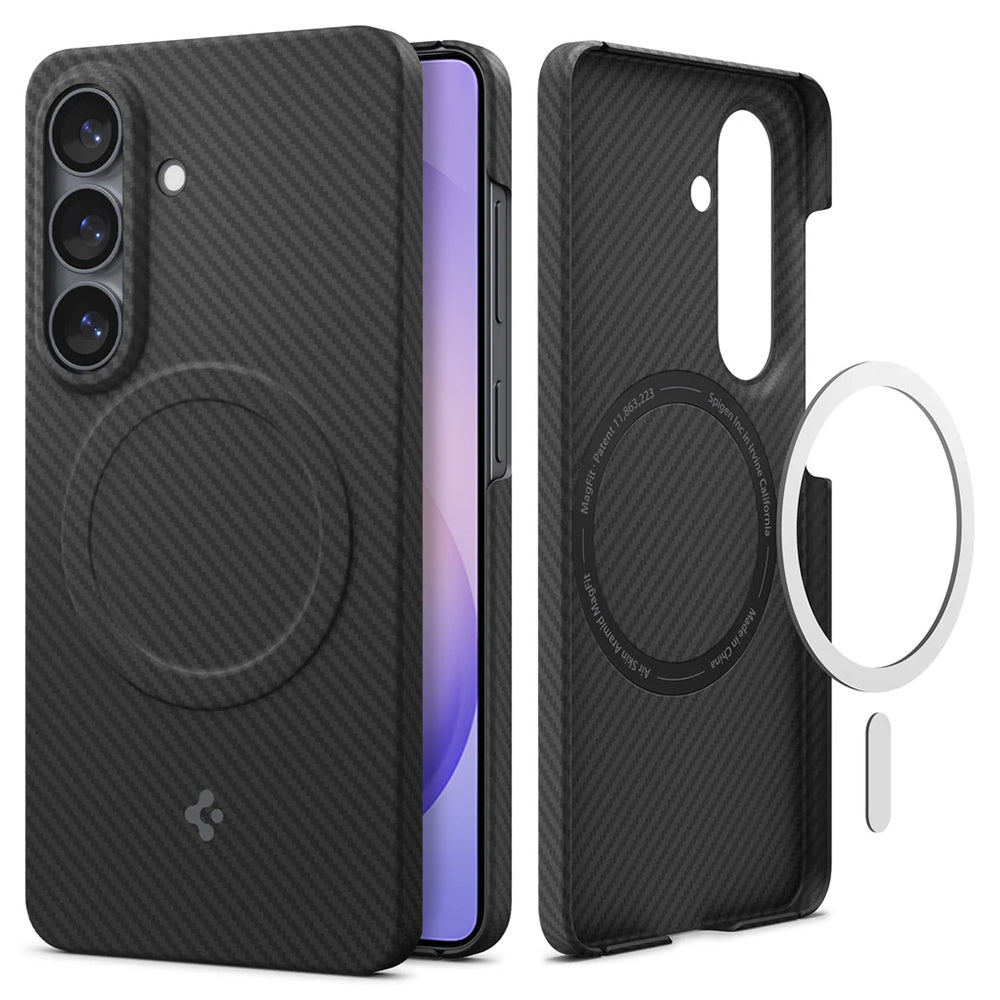 Husa de protectie Spigen Air Skin Aramid MagFit compatibil cu Samsung Galaxy S26 Plus, Negru