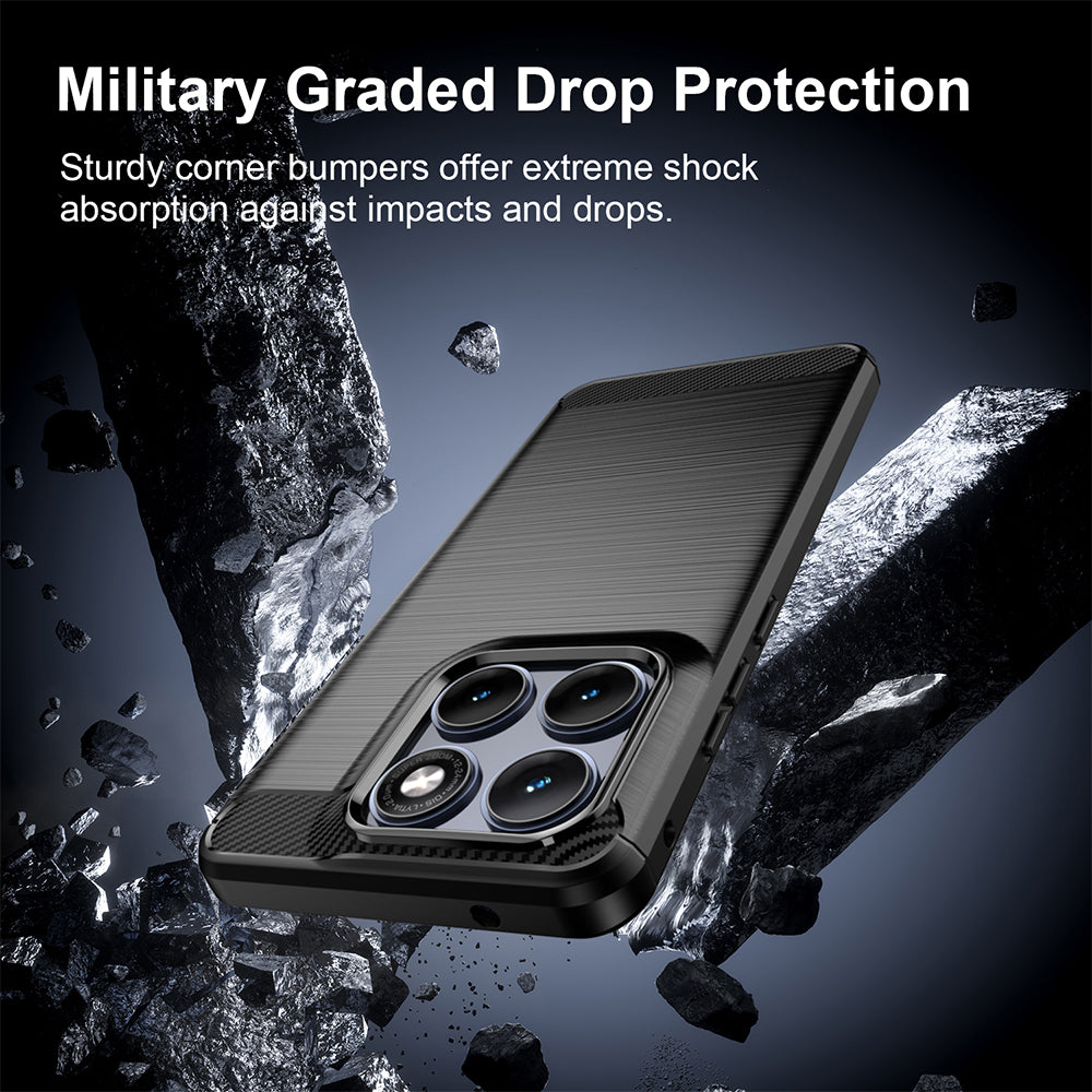 Husa de protectie Techsuit Carbon Silicone compatibil cu Motorola Edge 70 Fusion, Negru