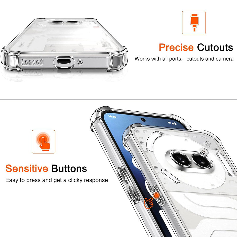 Husa de protectie Techsuit Shockproof Clear Silicone compatibil cu Nothing Phone (4a) Pro, Transparent