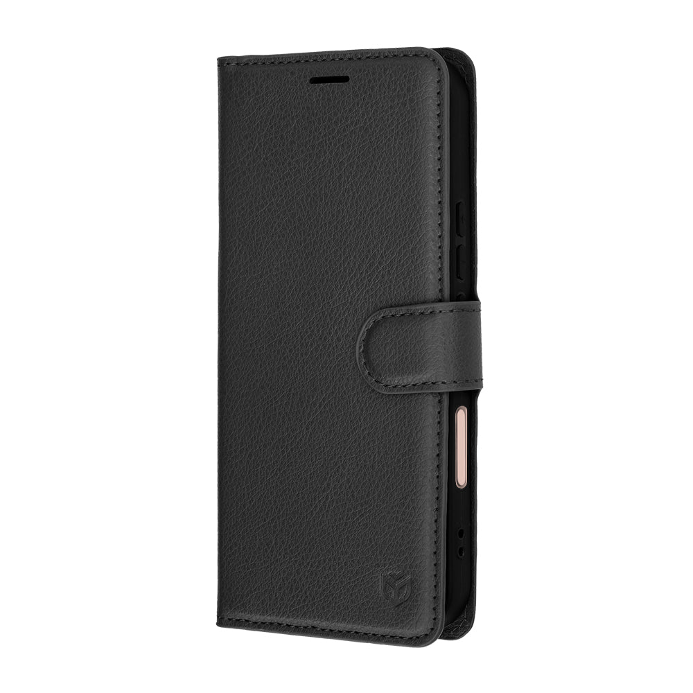 Husa de protectie Techsuit Leather Folio compatibil cu Honor 600 Lite, Negru