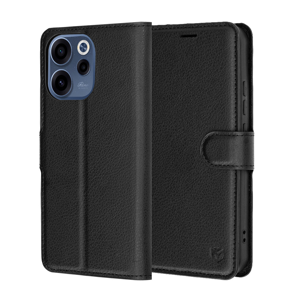 Husa de protectie Techsuit Leather Folio compatibil cu Oppo Reno15 F / Reno15 FS 5G, Negru