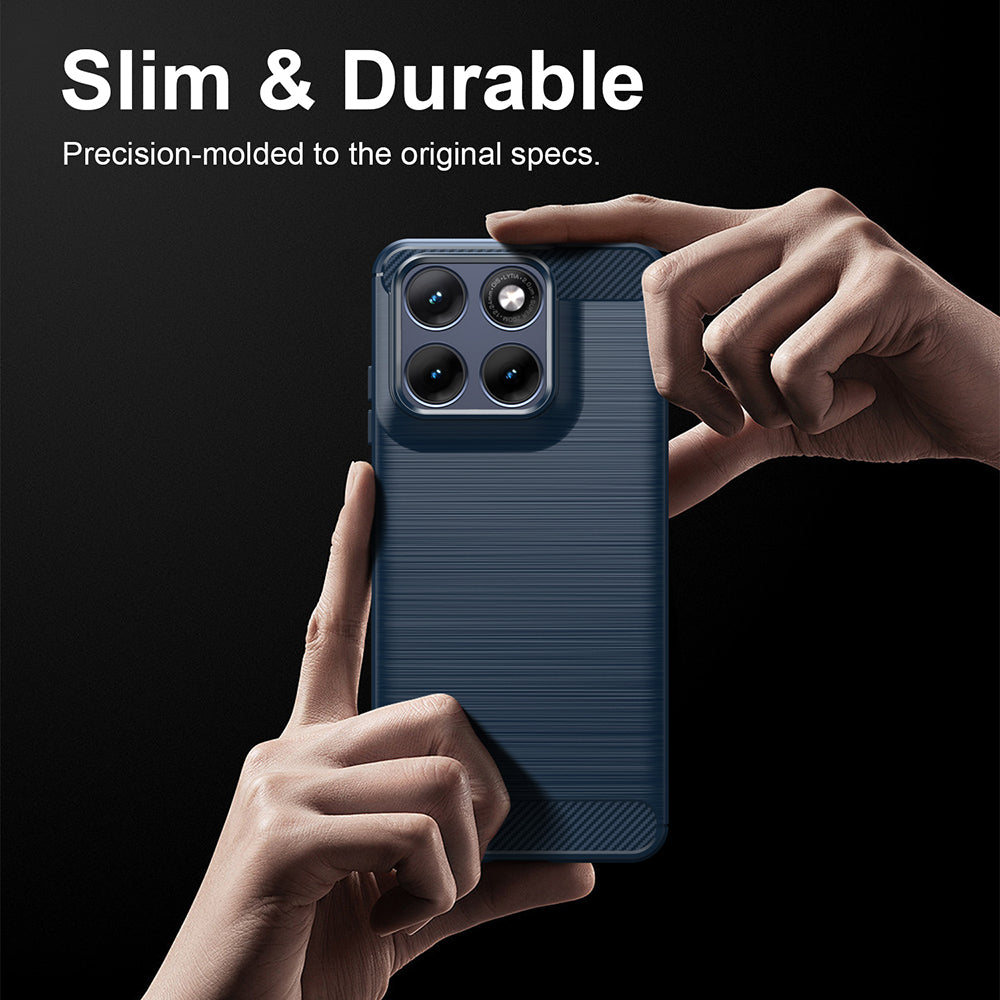 TechSuit Husa de protectie Techsuit Carbon Silicone compatibil cu Motorola Edge 70 Fusion, Albastru – imagine 2