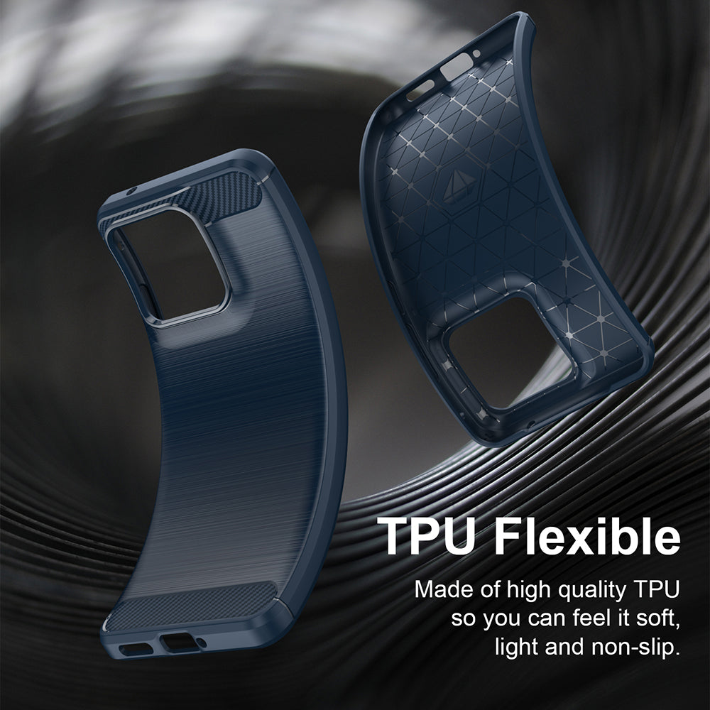 TechSuit Husa de protectie Techsuit Carbon Silicone compatibil cu Motorola Edge 70 Fusion, Albastru – imagine 5