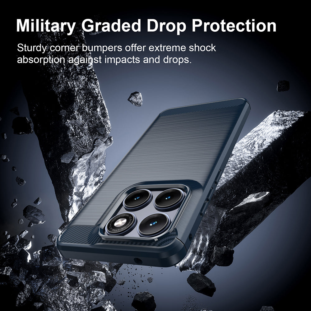 TechSuit Husa de protectie Techsuit Carbon Silicone compatibil cu Motorola Edge 70 Fusion, Albastru – imagine 6