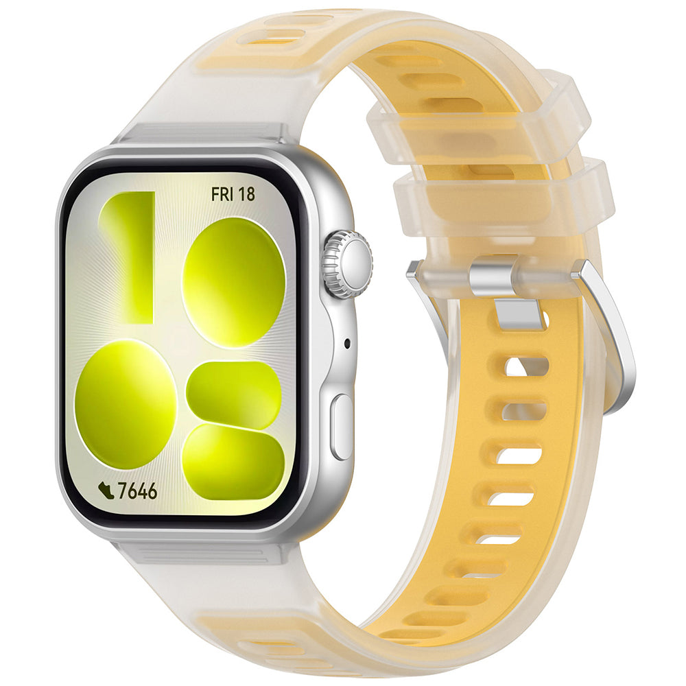 Curea smartwatch Techsuit Huawei compatibil cu Fit 3 / Fit 4 / Fit 5, Galben