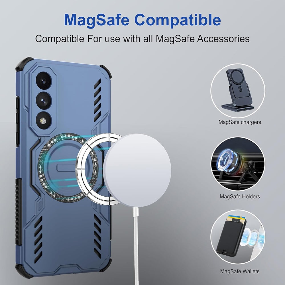 Husa de protectie Techsuit ArmorMag Case compatibil cu Honor 600 Pro, Albastru