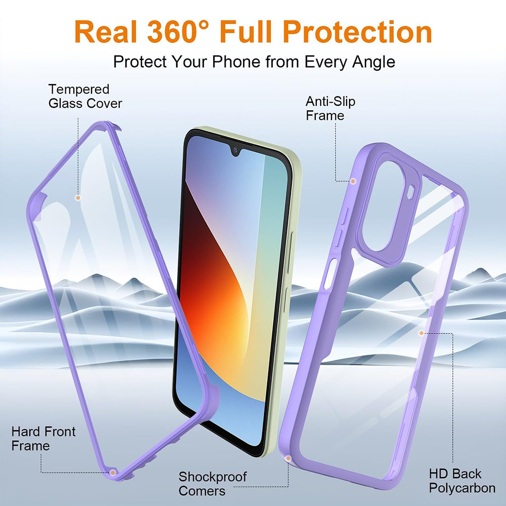 TechSuit Folie de protectie Techsuit ColorVerse 360 Series + compatibil cu Xiaomi Redmi A7 Pro 4G, Mov – imagine 3