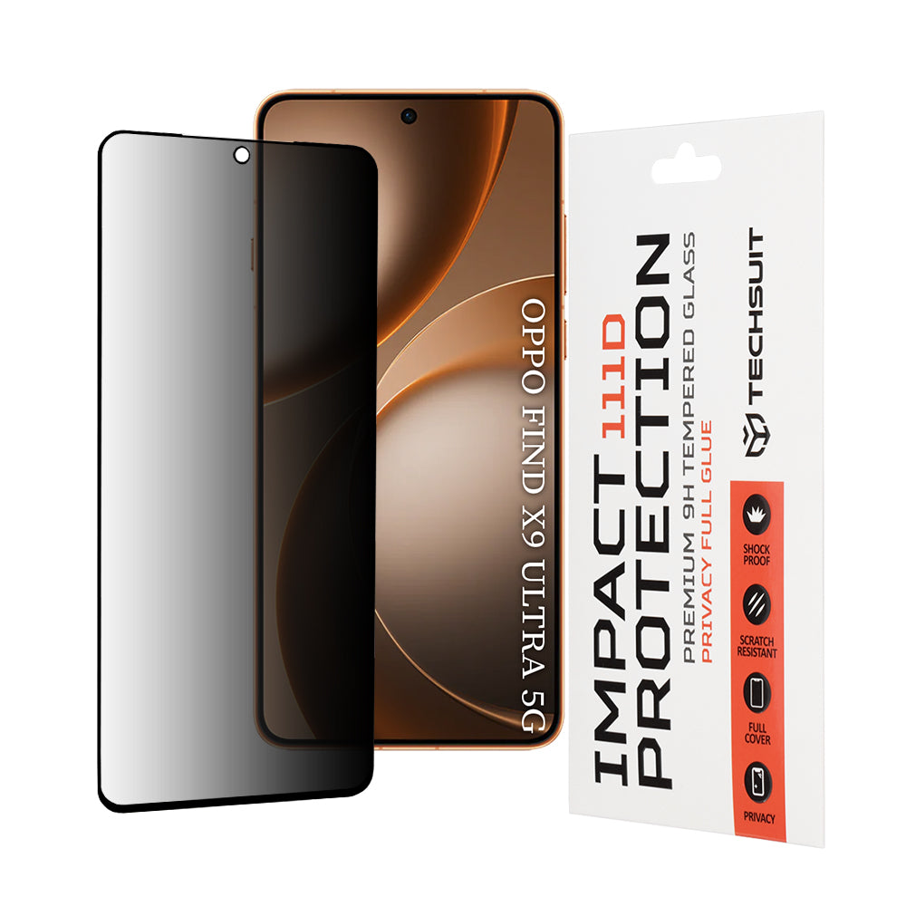 TechSuit Folie de protectie Techsuit 111D Privacy Full Glue compatibil cu Oppo Find X9 Ultra, Negru