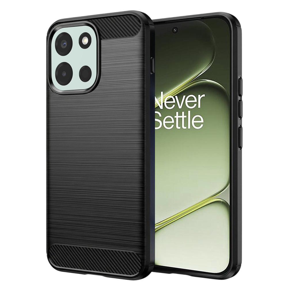 Husa de protectie Techsuit Carbon Silicone compatibil cu OnePlus Nord 6, Negru