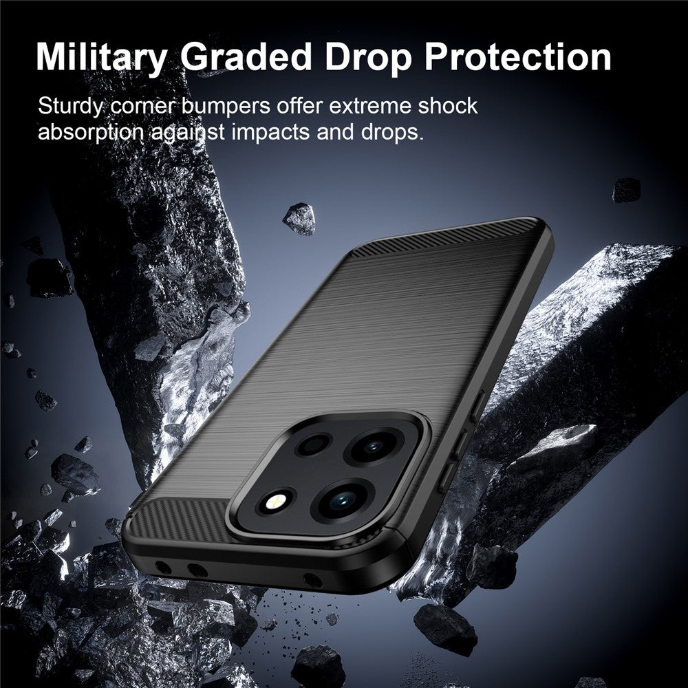 Husa de protectie Techsuit Carbon Silicone compatibil cu OnePlus Nord 6, Negru