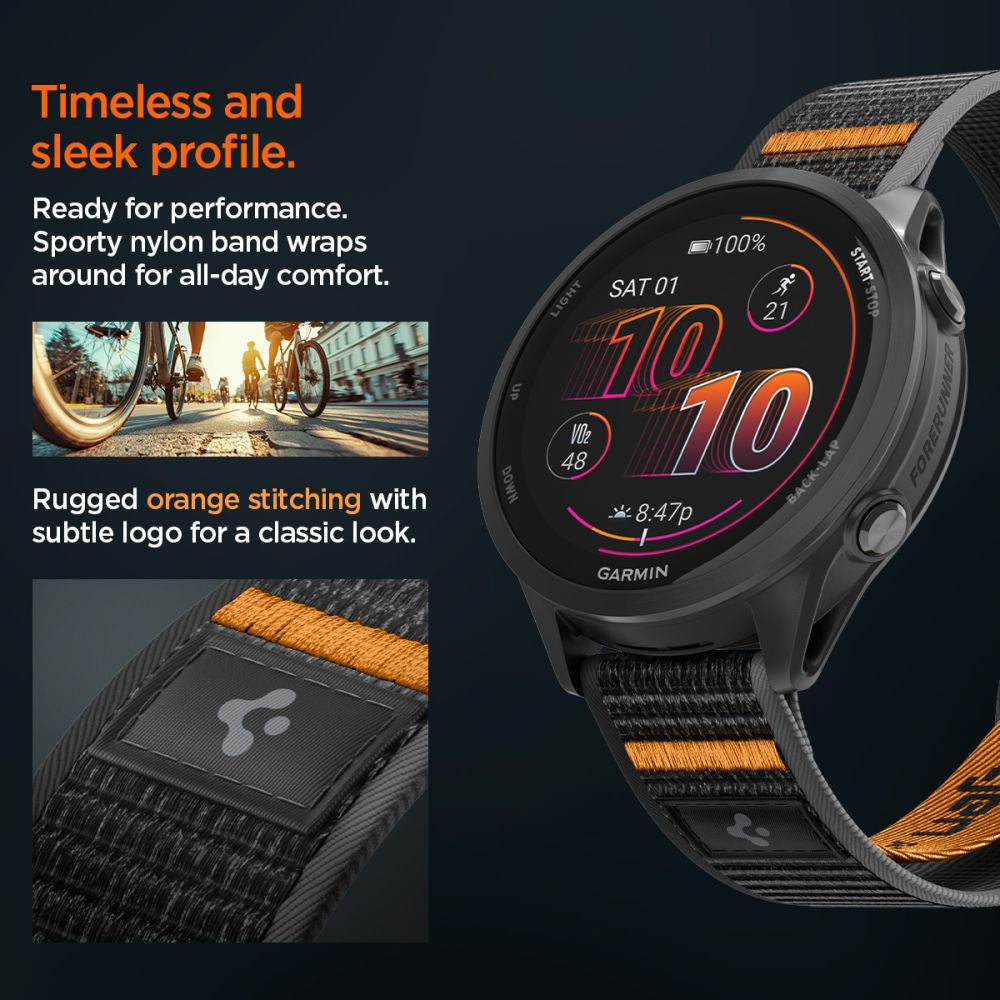 Curea smartwatch Spigen compatibil cu Garmin Venu 2 / Garmin Forerunner 265 / Garmin Venu 3, Negru