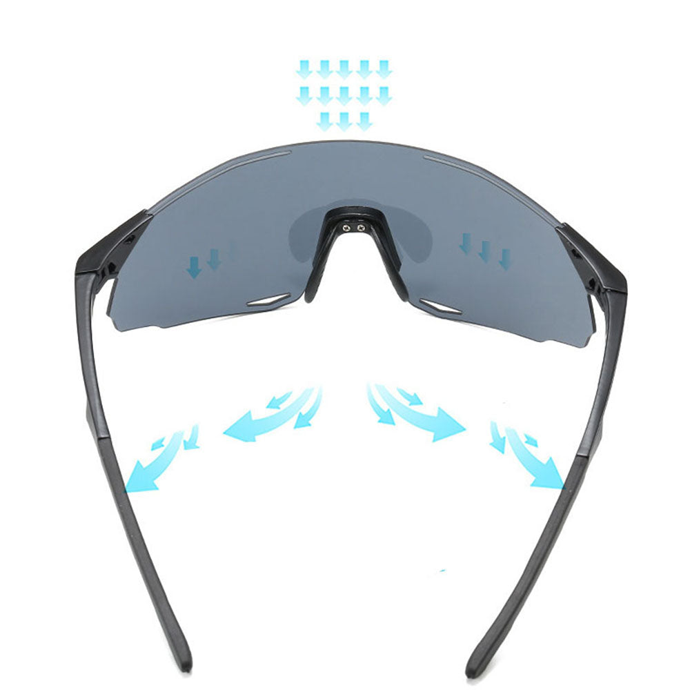 Ochelari sport Techsuit (8853), TR90, Negru / Gri