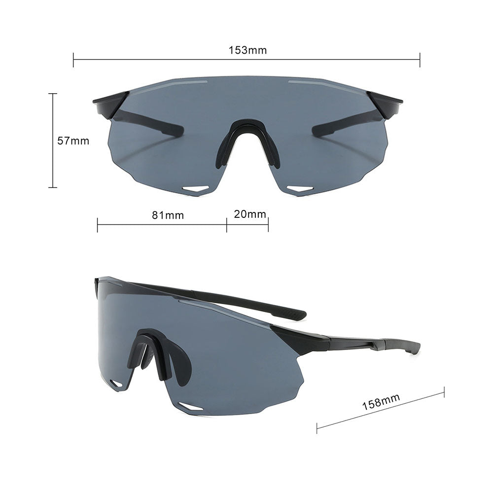 Ochelari sport Techsuit (8853), TR90, Negru / Gri