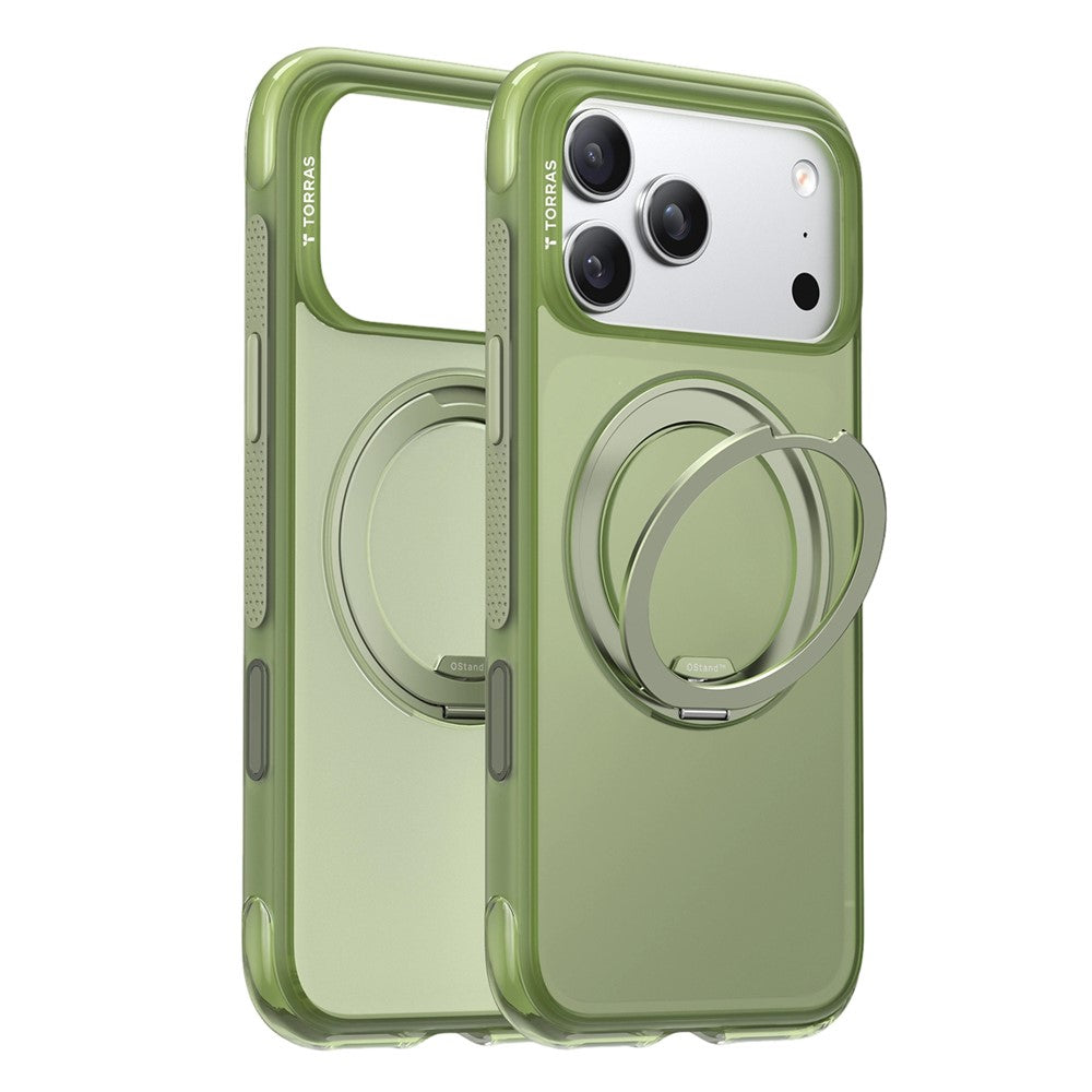 Husa de protectie Torras Ostand O3 Air compatibil cu iPhone 17 Pro Max, Verde