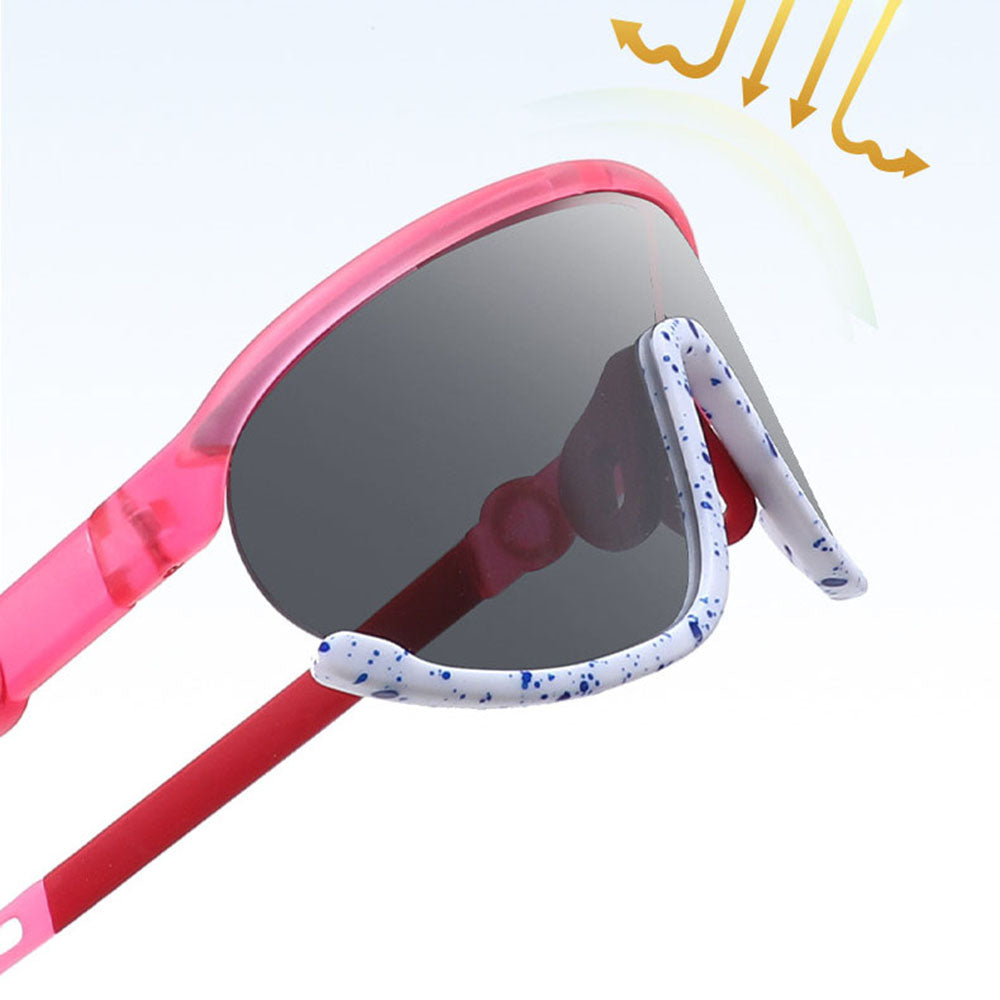 Ochelari de Soare Sport, pentru Copii, Polarizati - Techsuit (2025) - Pink