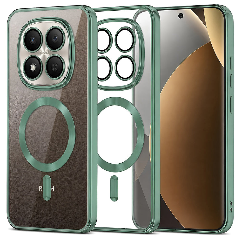 Husa de protectie Techsuit Luxury Crystal MagSafe compatibil cu Xiaomi Redmi Note 15 Pro+ 5G / Poco M8 Pro 5G, Verde deschis