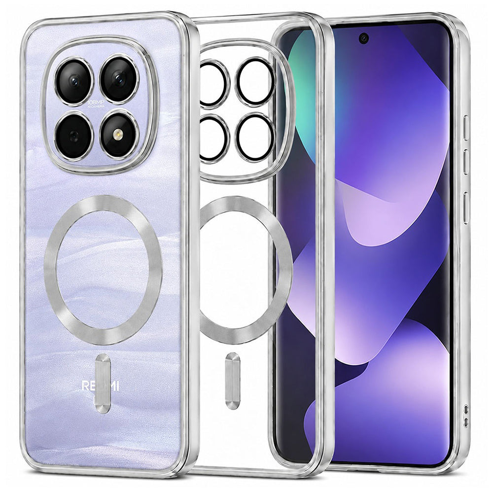 Husa de protectie Techsuit Luxury Crystal MagSafe compatibil cu Xiaomi Redmi Note 15 5G / Note 15 4G / Poco M8 5G, Argintiu