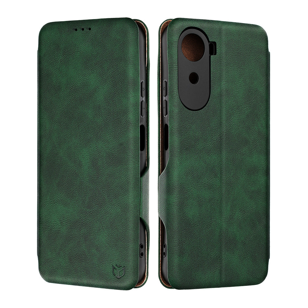 Husa de protectie Techsuit Safe Wallet Plus compatibil cu Xiaomi Redmi A7 Pro 4G, Verde