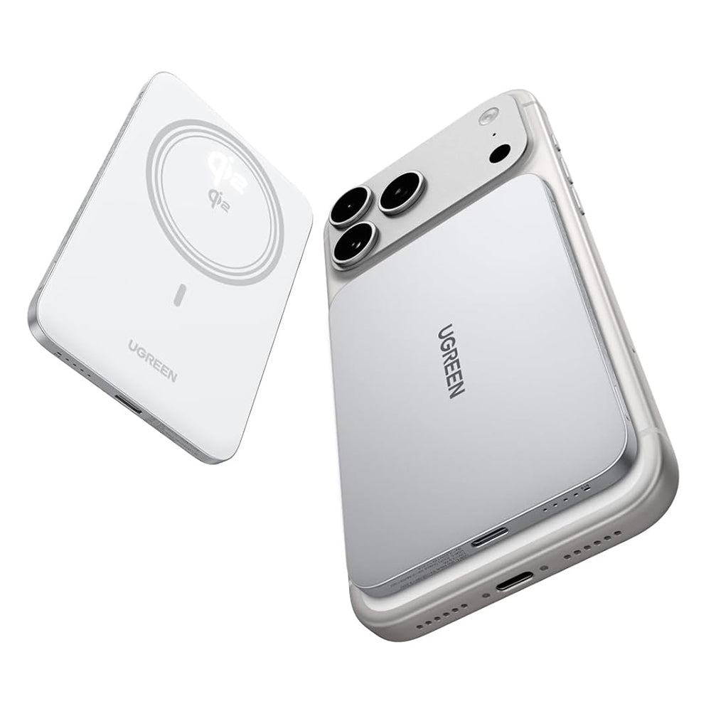 Baterie externa Ugreen PB580 (95931B), 5000mAh, 15W, Alb