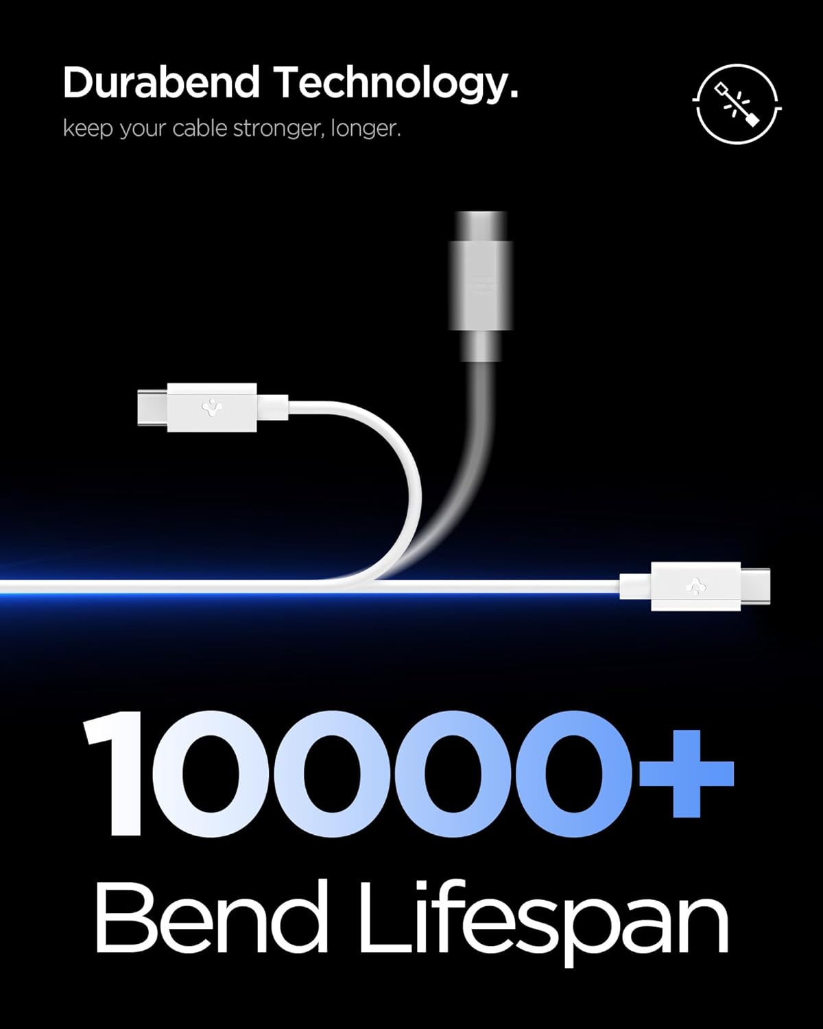 Cablu pentru Alimentare Type-C, 60W, 480Mbps - Spigen Essential EB6015CC (ACA10416) - White