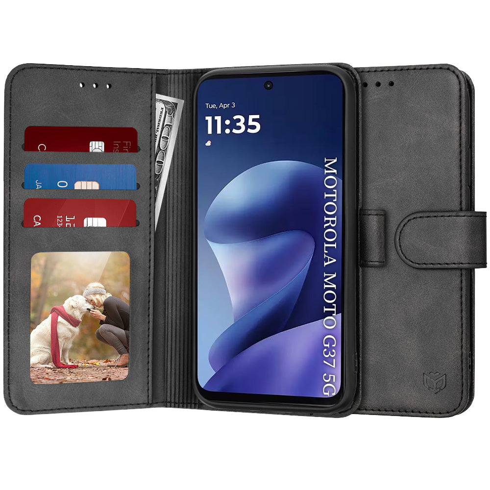 Husa de protectie Techsuit Diary Book compatibil cu Motorola Moto G37 / G37 Power / G47, Negru