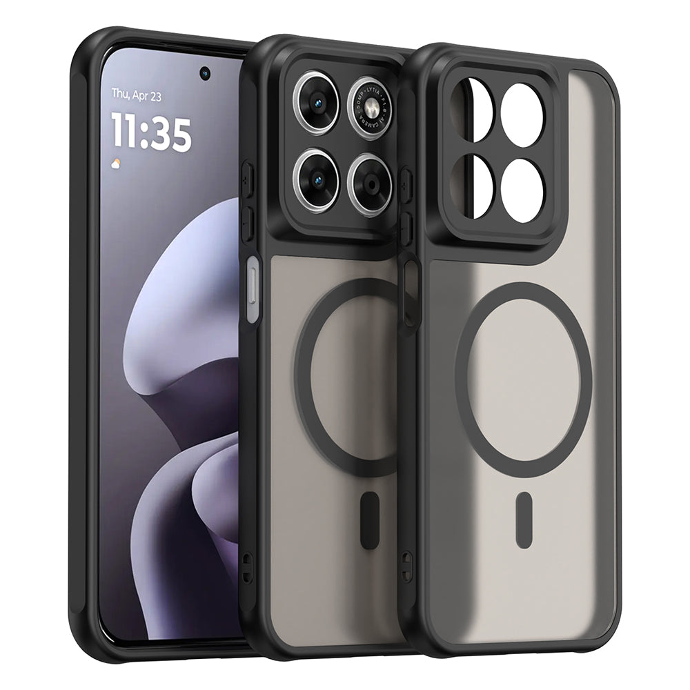 Husa de protectie Techsuit HaloFrost II MagSafe compatibil cu Motorola Moto G87 / G77 / G67, Negru