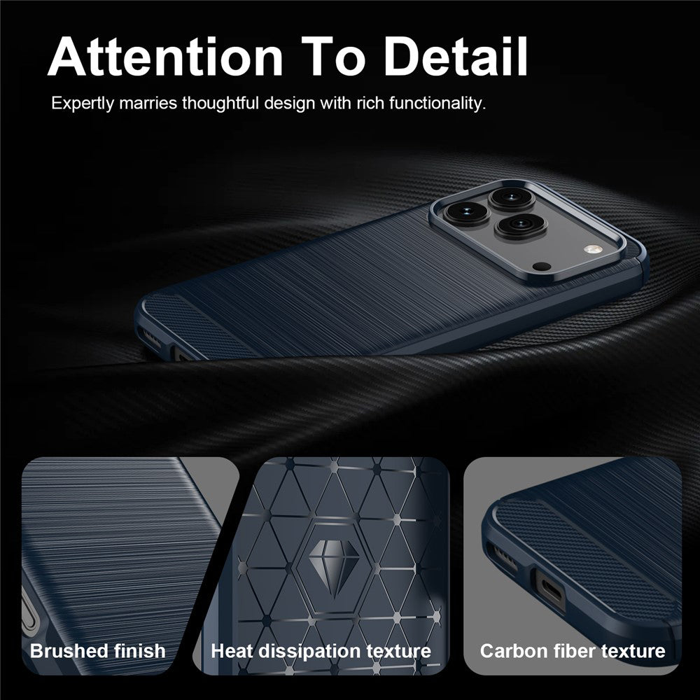 Husa de protectie Techsuit Carbon Silicone compatibil cu Honor 600 / 600 Pro, Albastru