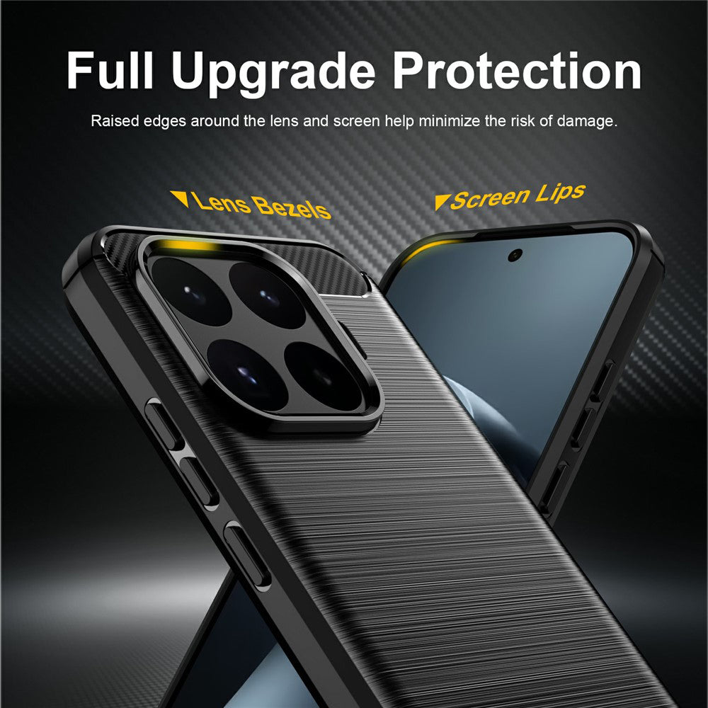 Husa de protectie Techsuit Carbon Silicone compatibil cu Xiaomi 17T, Negru