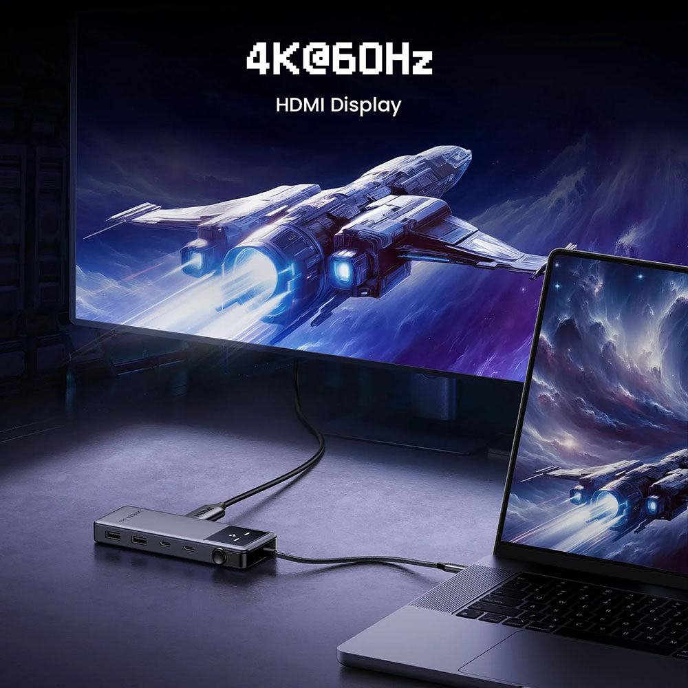 Hub Ugreen Uno (75177), 2x USB / Type-C / HDMI, 4K@60Hz, Gri
