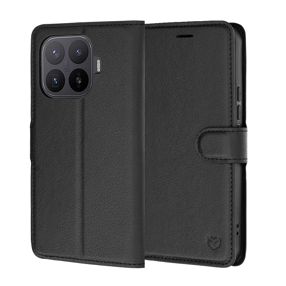 Husa de protectie Techsuit Leather Folio compatibil cu Xiaomi 17T Pro, Negru