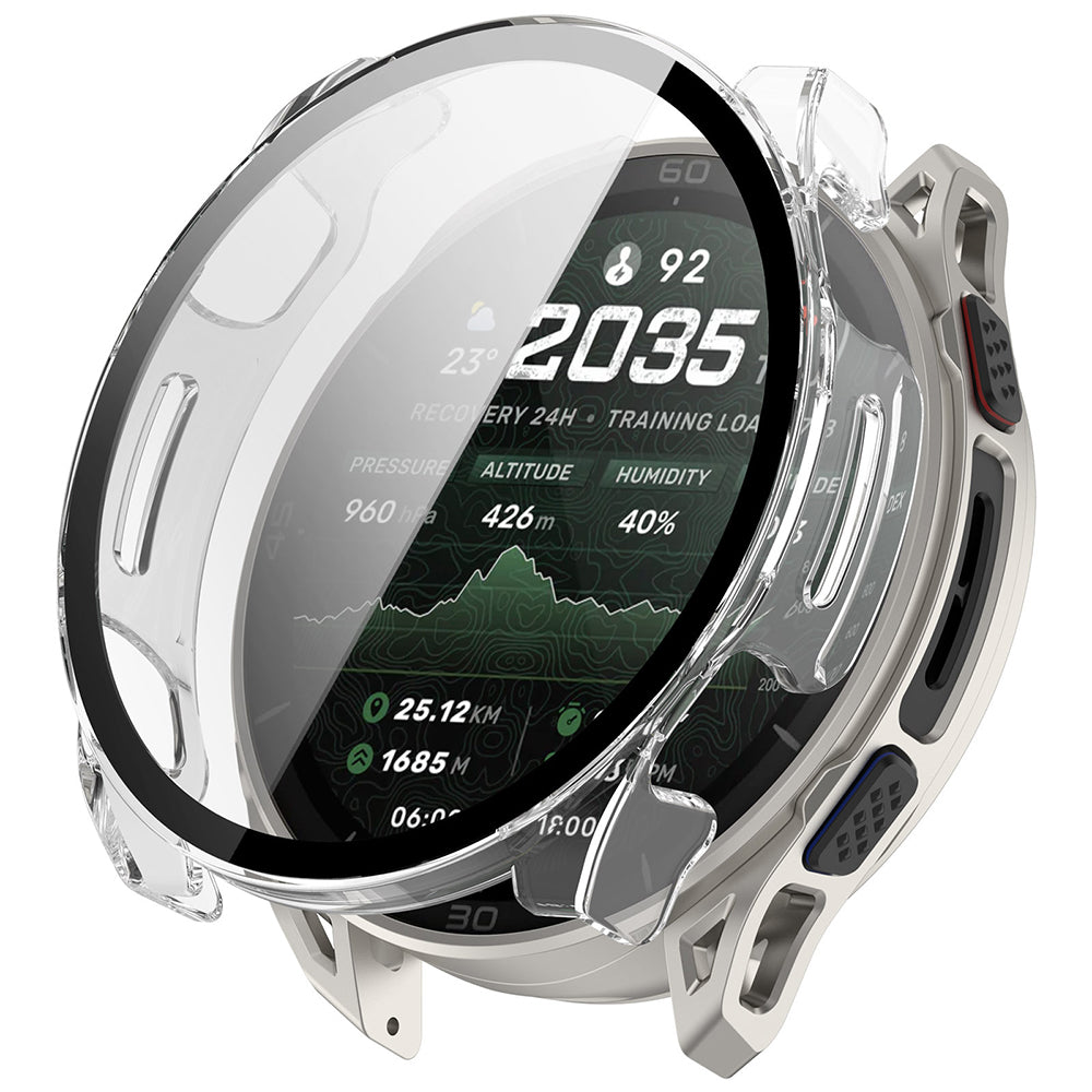 Husa + Folie smartwatch Techsuit compatibil cu Amazfit Cheetah 2 Ultra, Transparent