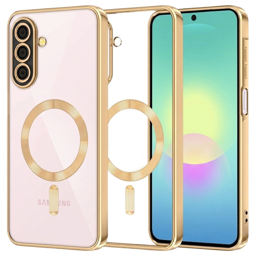 Husa de protectie Techsuit Luxury Crystal MagSafe compatibil cu Samsung Galaxy A27 5G, Auriu