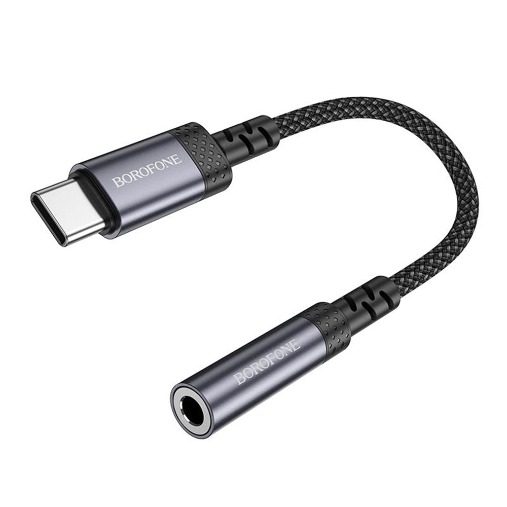 Adaptor Borofone USB-C la Jack 3.5mm (BV24), DAC Chip, Gri