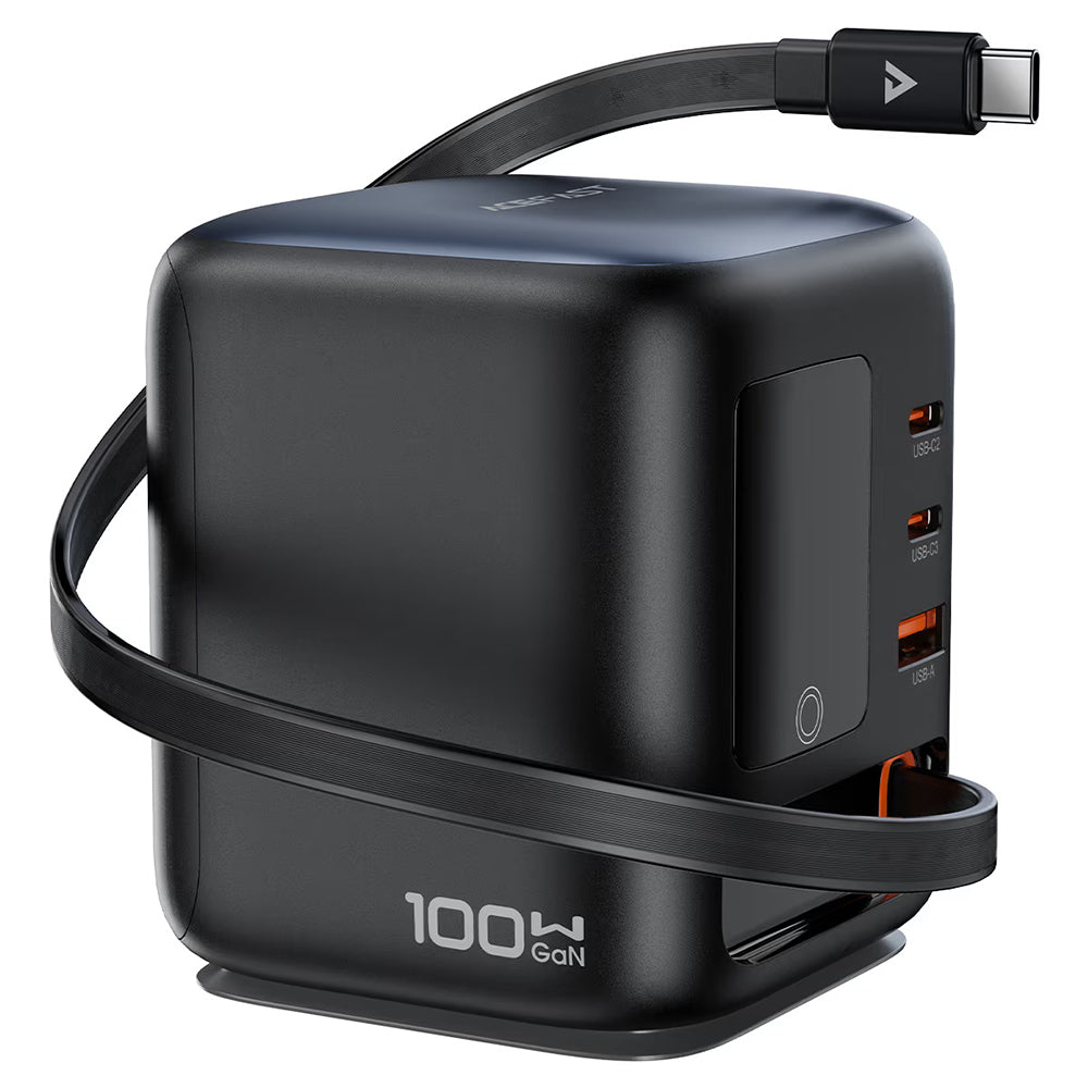 Incarcator Acefast (Z10), 3x USB-C / USB, 100W GaN PD, Negru
