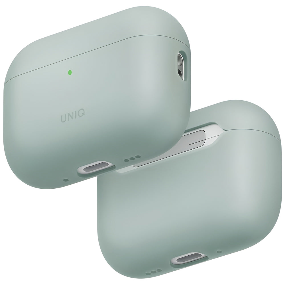 Husa Casti UNIQ Lino Hybrid (AirPods Pro 3), Silicon, Verde