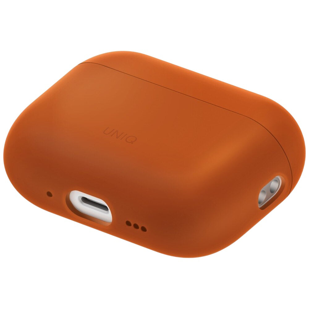 Husa Casti UNIQ Lino Hybrid (AirPods Pro 3), Silicon, Portocaliu
