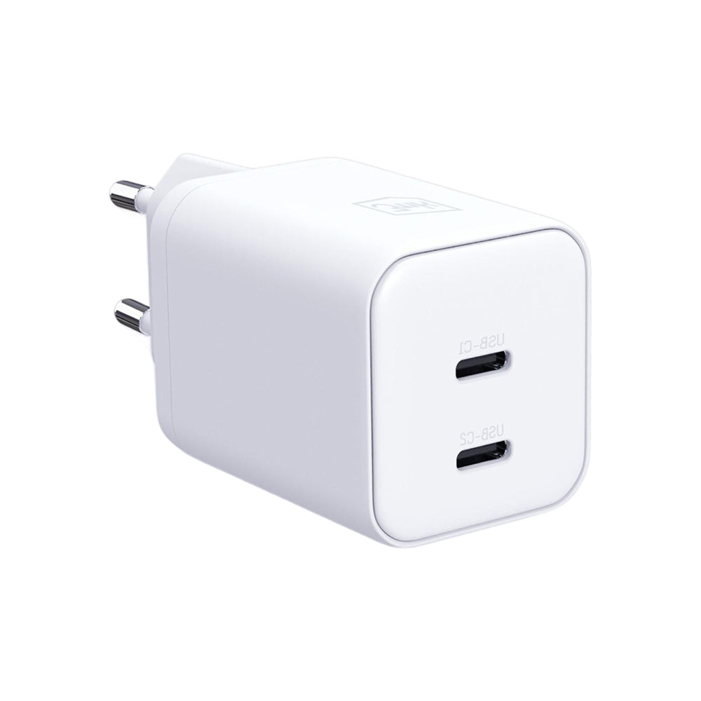 Incarcator pentru Perete, GaN, PD 45W, 2x USB-C - 3mk Hyper - White