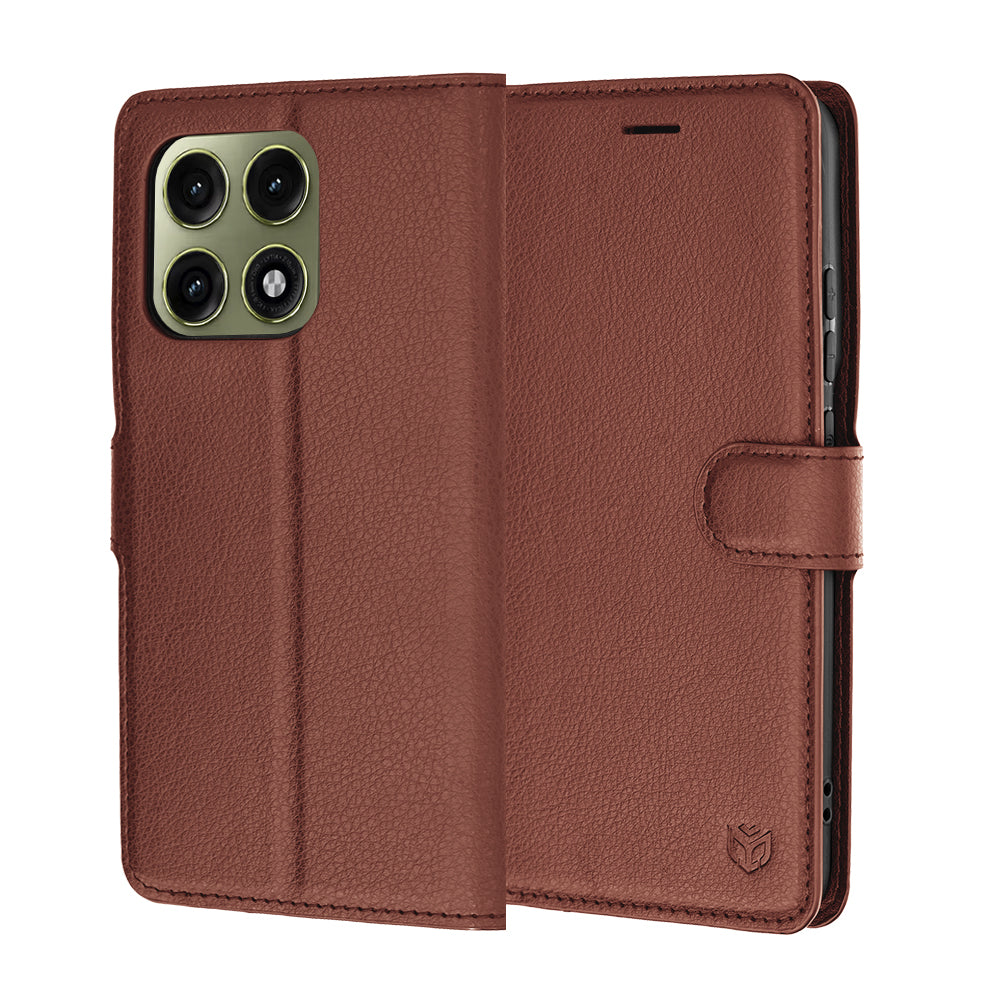 Husa de protectie Techsuit Leather Folio compatibil cu Motorola Edge 70 Pro, Maro