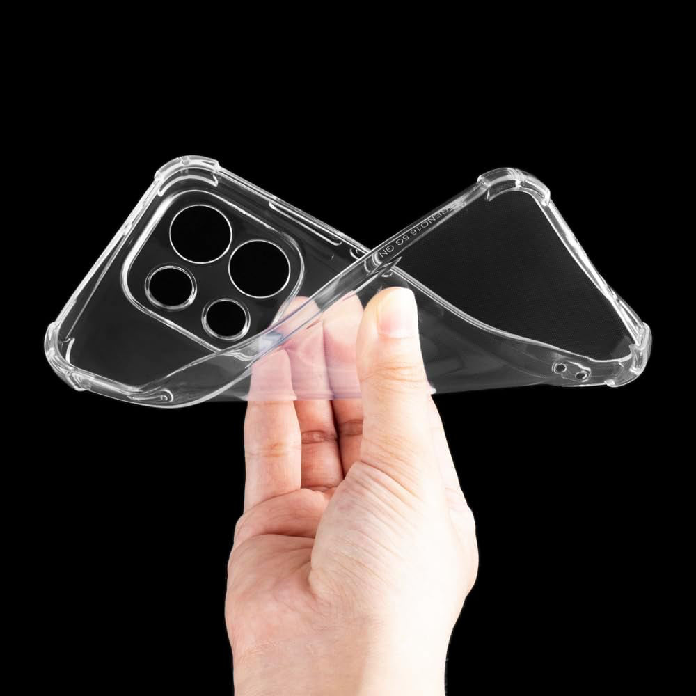 Husa de protectie Techsuit Shockproof Clear Silicone compatibil cu Oppo Reno16 Pro, Transparent