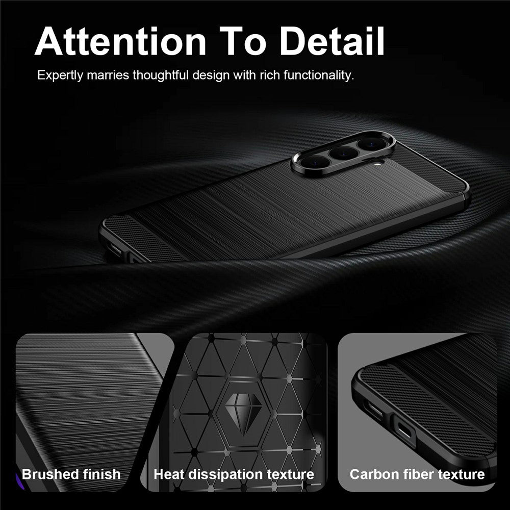 Husa de protectie Techsuit Carbon Silicone compatibil cu Samsung Galaxy S25 FE / S26 FE, Negru