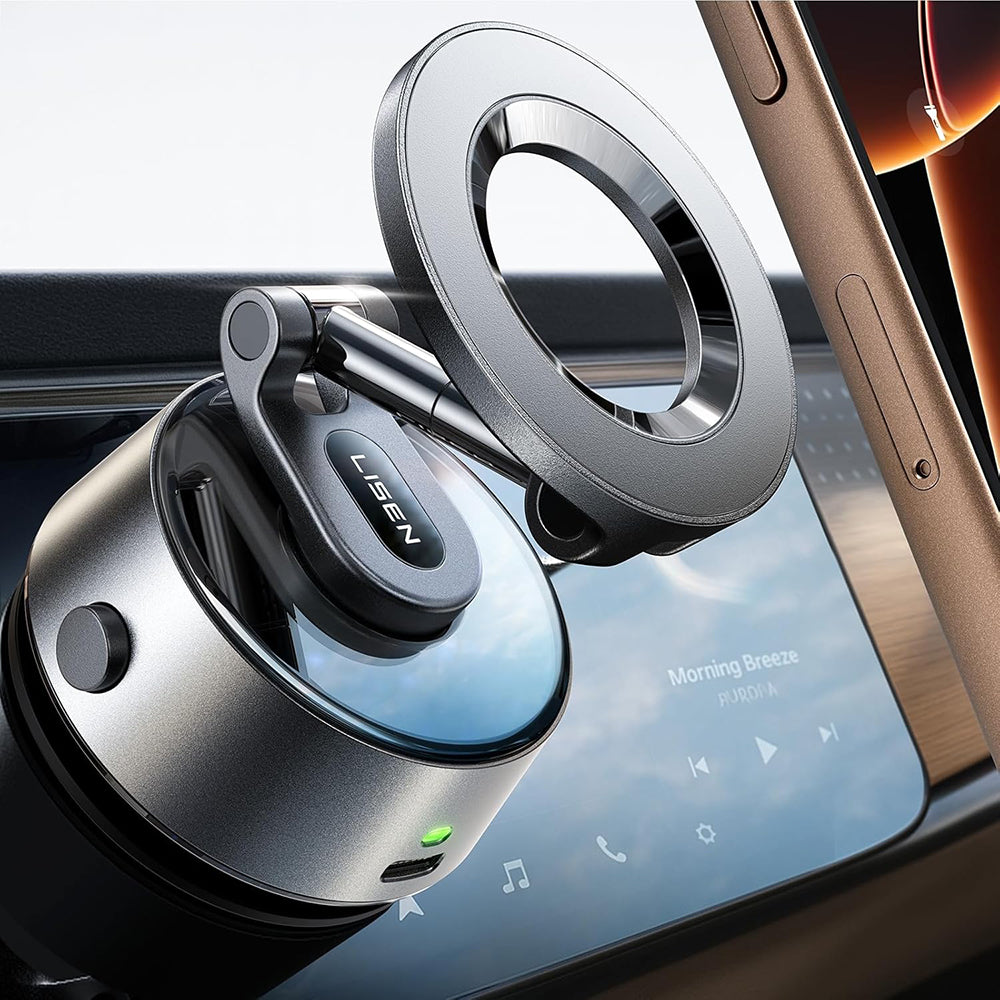 Suport Auto Lisen A690 (YL0225060004), Rotire 360°, MagSafe, Gri