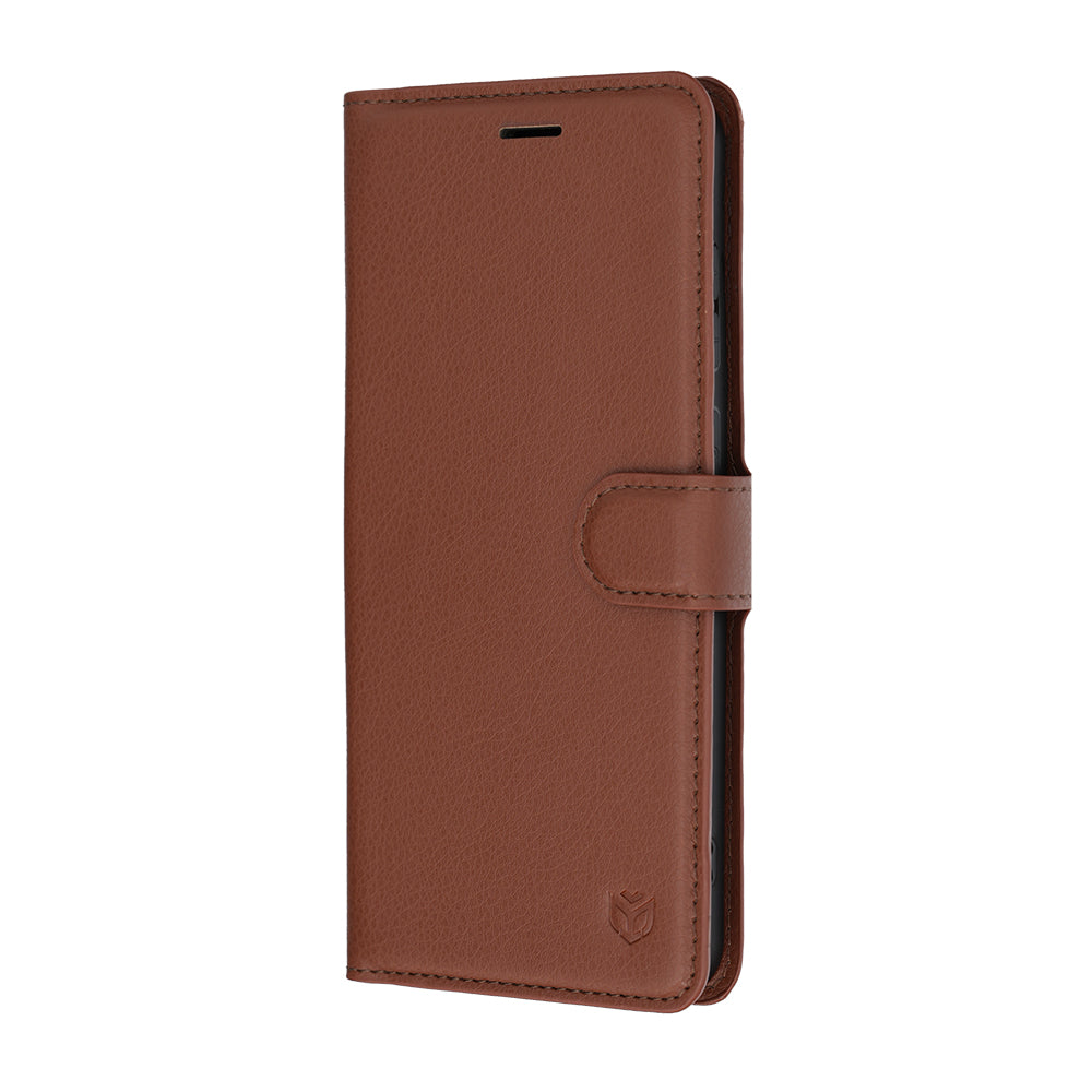 Husa de protectie Techsuit Leather Folio compatibil cu Samsung Galaxy S26 FE / S25 FE, Maro