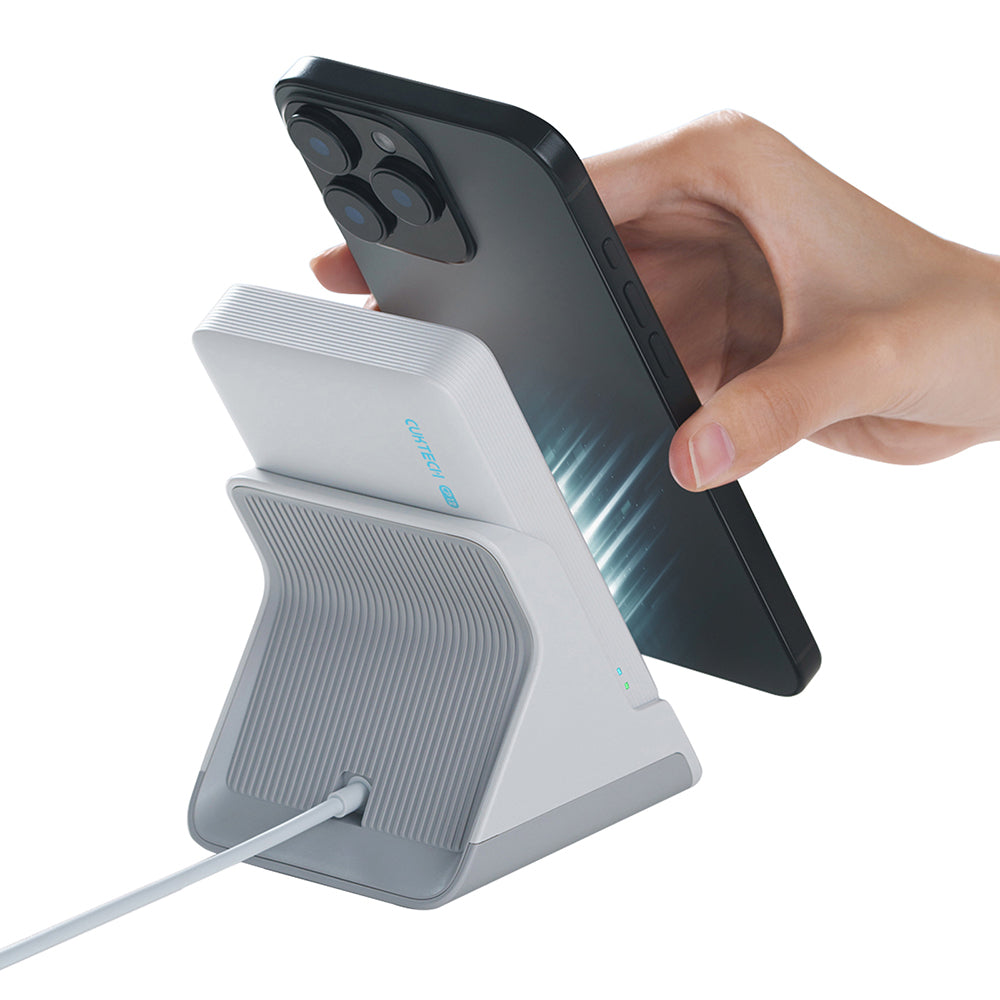 Baterie externa Cuktech WPB100N, 10000mAh, 20W USB-C, Alb